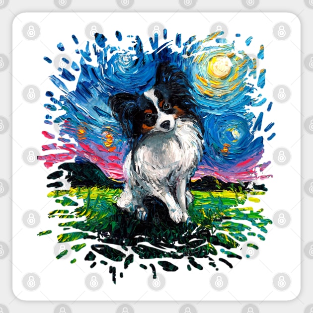 Papillon Night (splash version) Sticker by sagittariusgallery